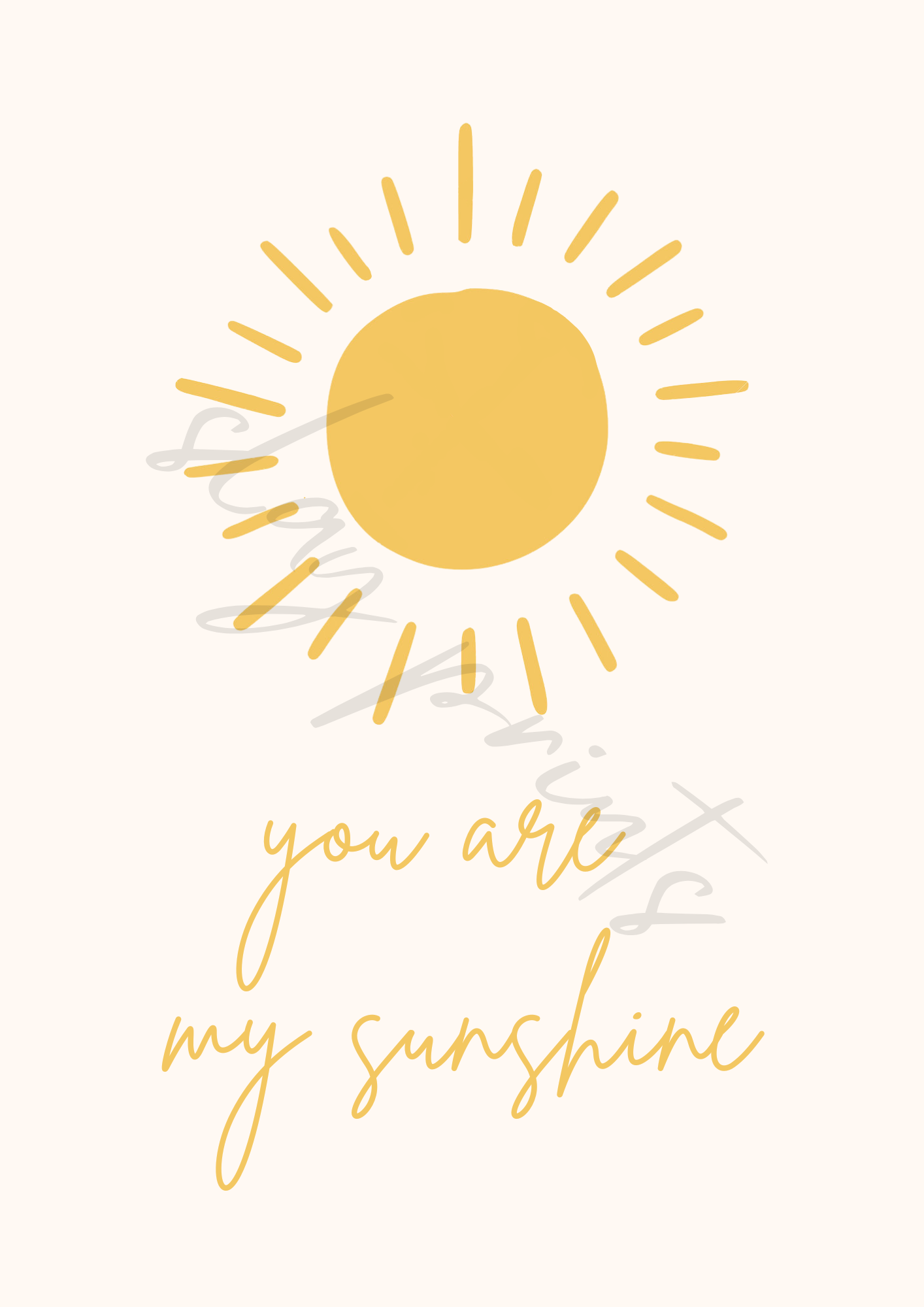 you are my sunshine poster